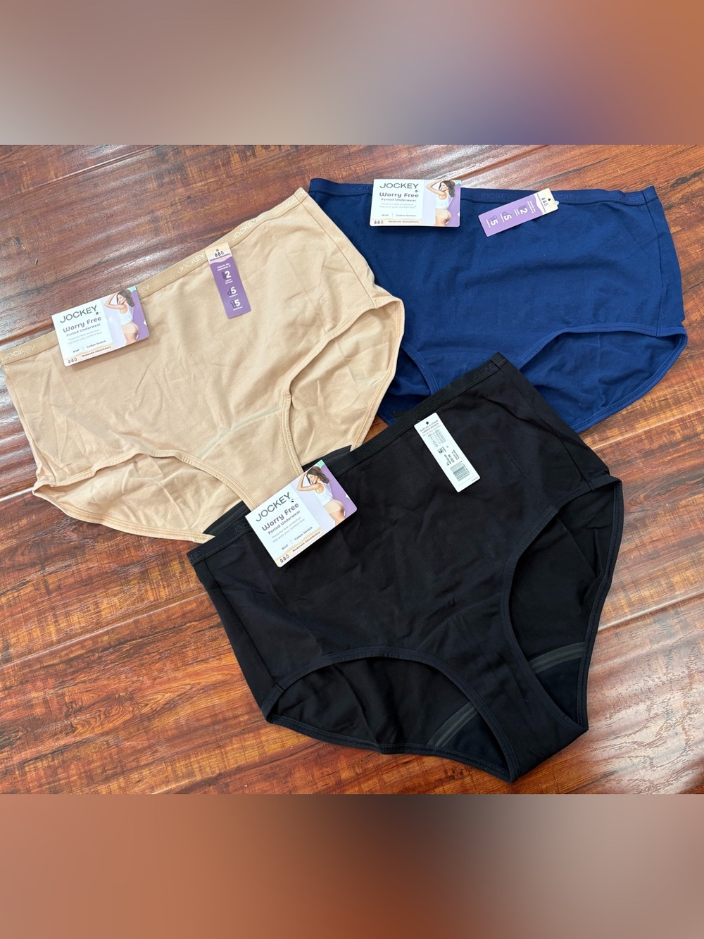 Jockey Worry Free Period Underwear Bundle - set of 3